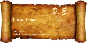 Danó Emma névjegykártya