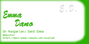emma dano business card