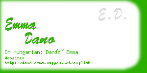 emma dano business card